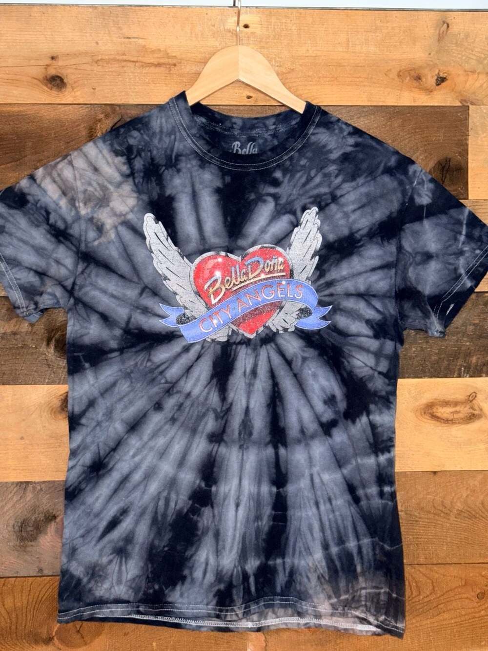 Bella Dona City Angels Tie Dye Graphic T-Shirt Medium 0824